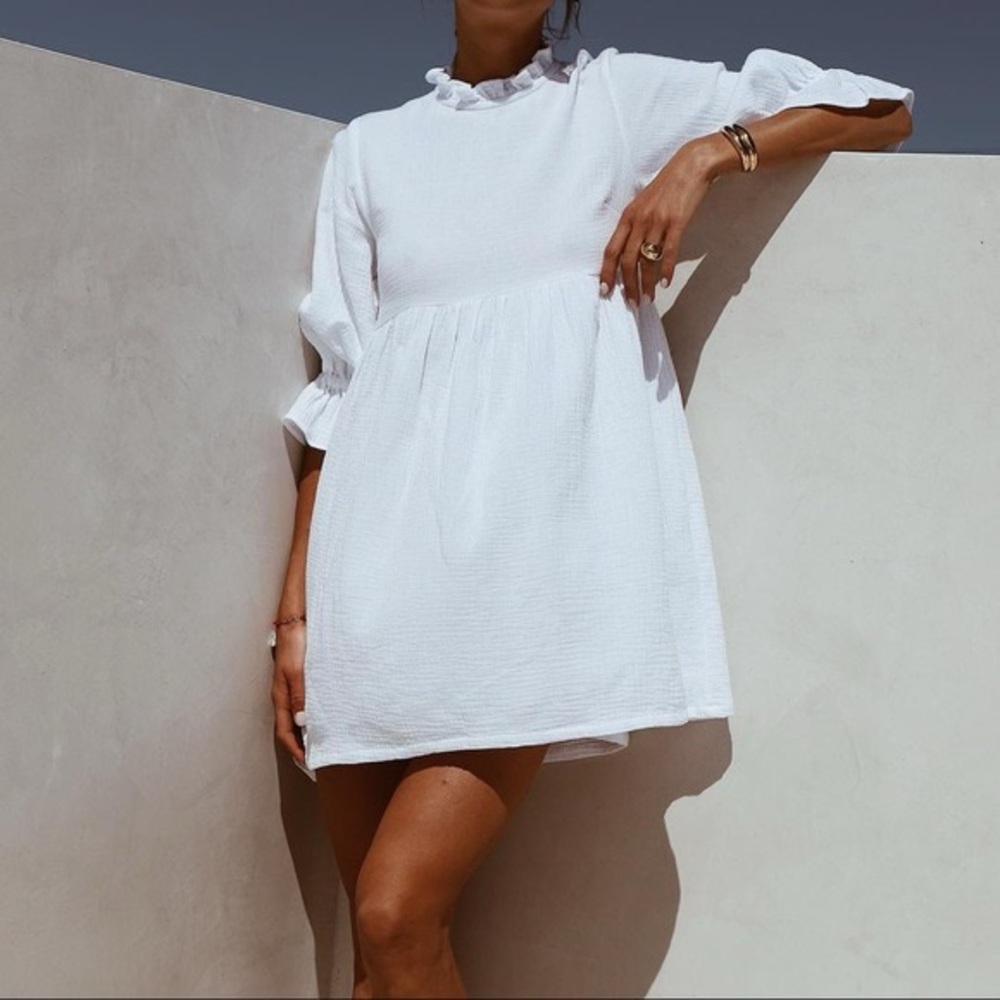 Maurie + Eve |  Isla Mini Dress Crisp White